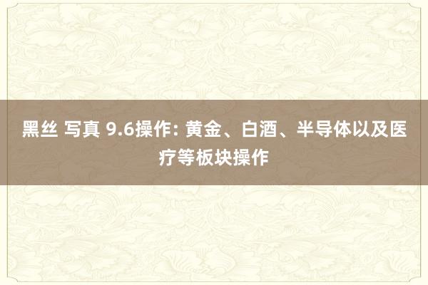 黑丝 写真 9.6操作: 黄金、白酒、半导体以及医疗等板块操作