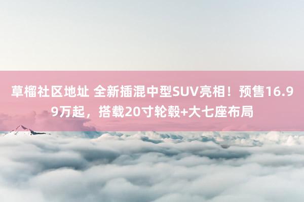 草榴社区地址 全新插混中型SUV亮相！预售16.99万起，搭载20寸轮毂+大七座布局