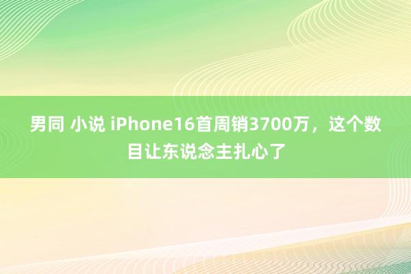 男同 小说 iPhone16首周销3700万，这个数目让东说念主扎心了