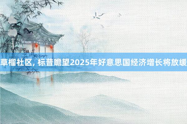 草榴社区， 标普瞻望2025年好意思国经济增长将放缓