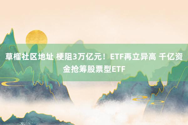 草榴社区地址 梗阻3万亿元！ETF再立异高 千亿资金抢筹股票型ETF