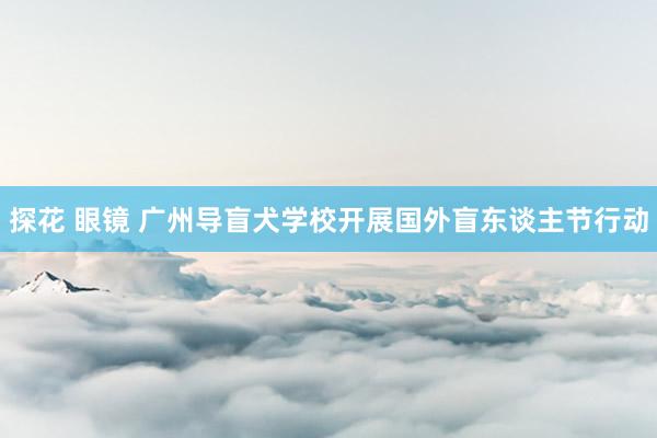 探花 眼镜 广州导盲犬学校开展国外盲东谈主节行动