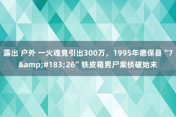 露出 户外 一火魂竟引出300万，1995年德保县“7&#183;26”铁皮箱男尸案侦破始末