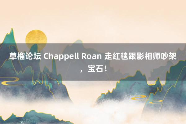 草榴论坛 Chappell Roan 走红毯跟影相师吵架，宝石！