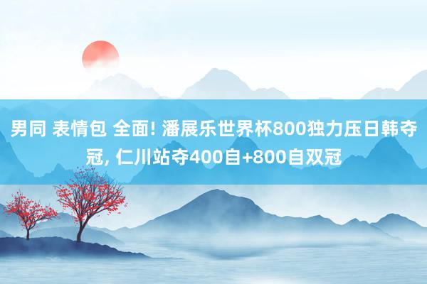 男同 表情包 全面! 潘展乐世界杯800独力压日韩夺冠， 仁川站夺400自+800自双冠