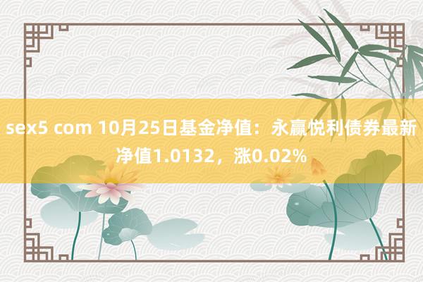 sex5 com 10月25日基金净值：永赢悦利债券最新净值1.0132，涨0.02%