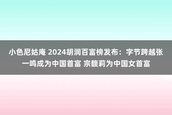 小色尼姑庵 2024胡润百富榜发布：字节跨越张一鸣成为中国首富 宗馥莉为中国女首富